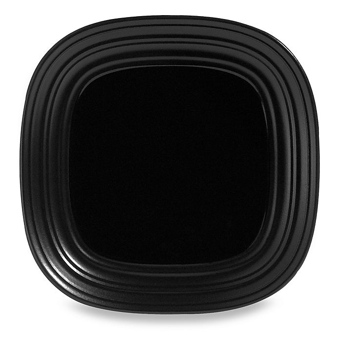 slide 1 of 1, Mikasa Swirl Square Dinner Plate - Black, 1 ct