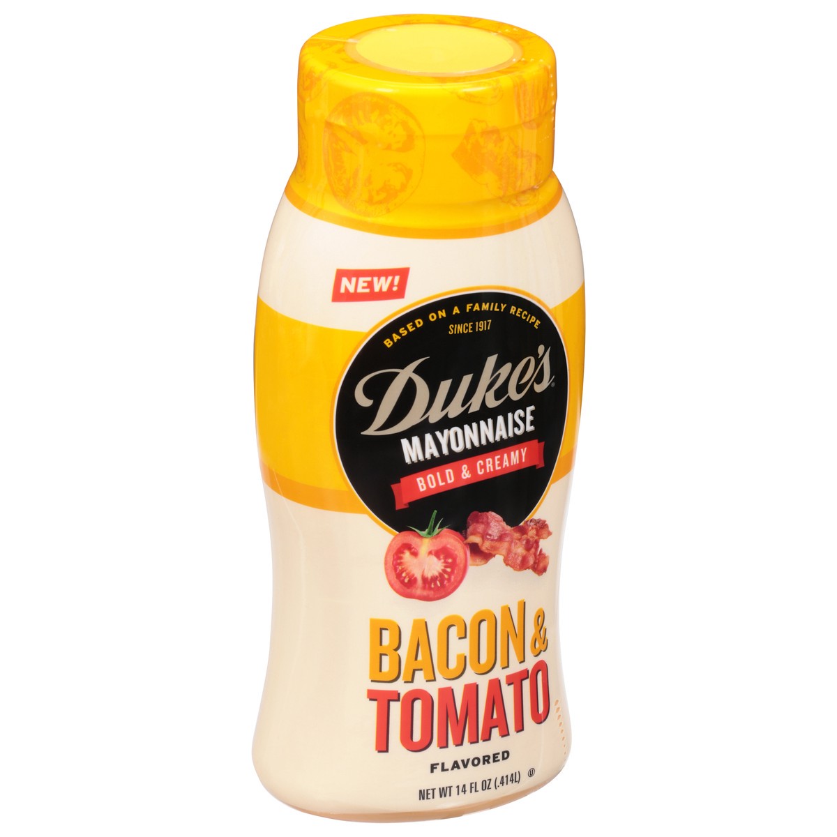 slide 2 of 9, Duke's Bold & Creamy Bacon & Tomato Flavored Mayonnaise 14 fl oz, 14 fl oz