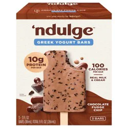 'ndulge 10g Protein Chocolate Fudge Chip Greek Yogurt Bars