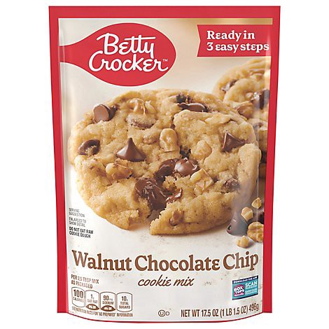 slide 1 of 1, Betty Crocker Cookie Mix Walnut Chocolate Chip Bag - 17.5 Oz, 17.5 oz