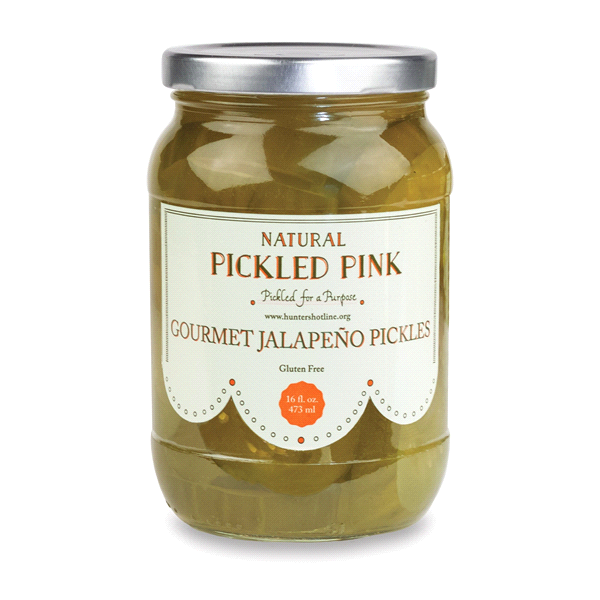 slide 1 of 1, Pickled Pink Gourmet Jalapenos Pickles, 16 fl oz