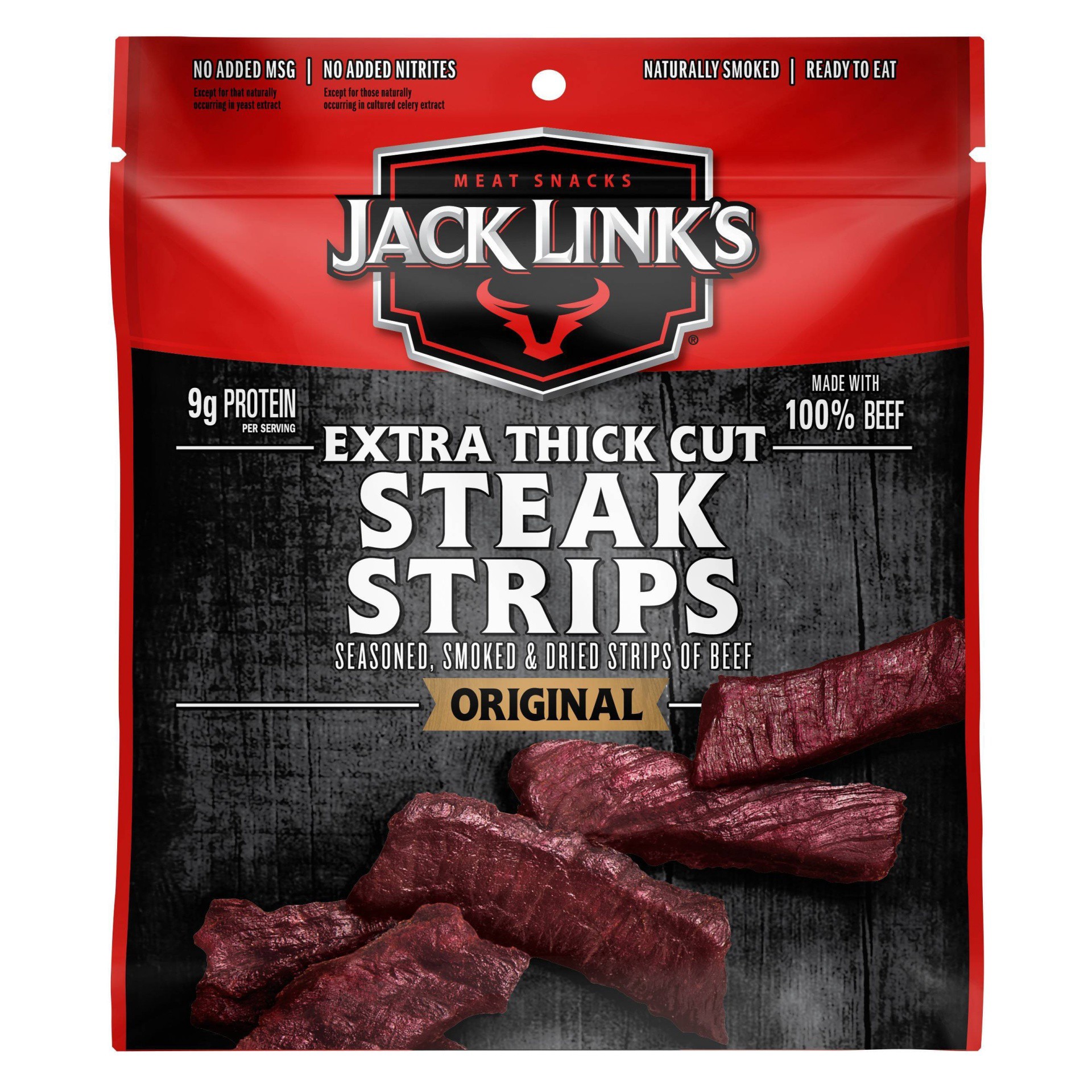 slide 1 of 9, Jack Link's Original Premium Beef Steak Strips, 2.6 oz