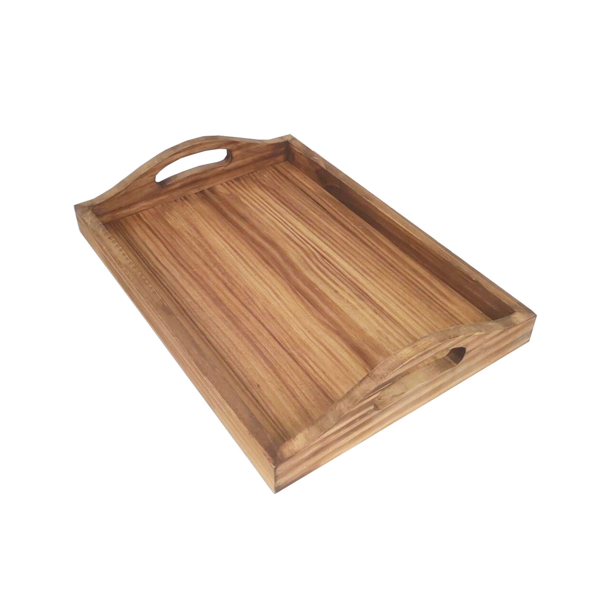 slide 3 of 3, 15.7" Wood Decorative Tray By Ashland, 15.7 in x 10.5 in