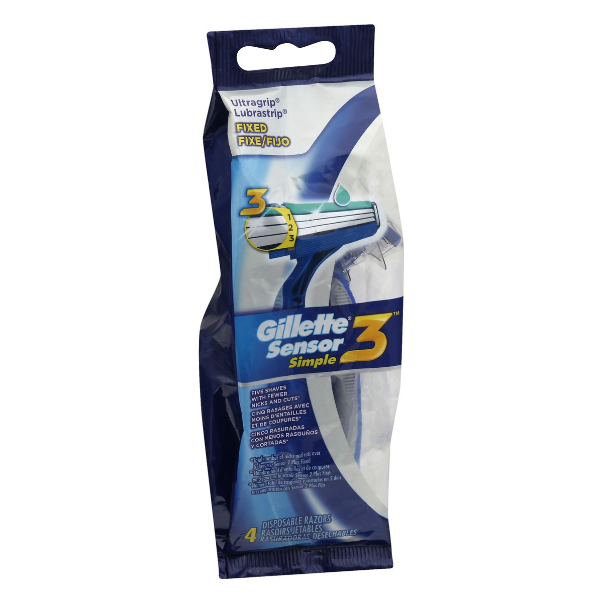 slide 9 of 11, Gillette Sensor Simple Disposable Razor, 1 ct