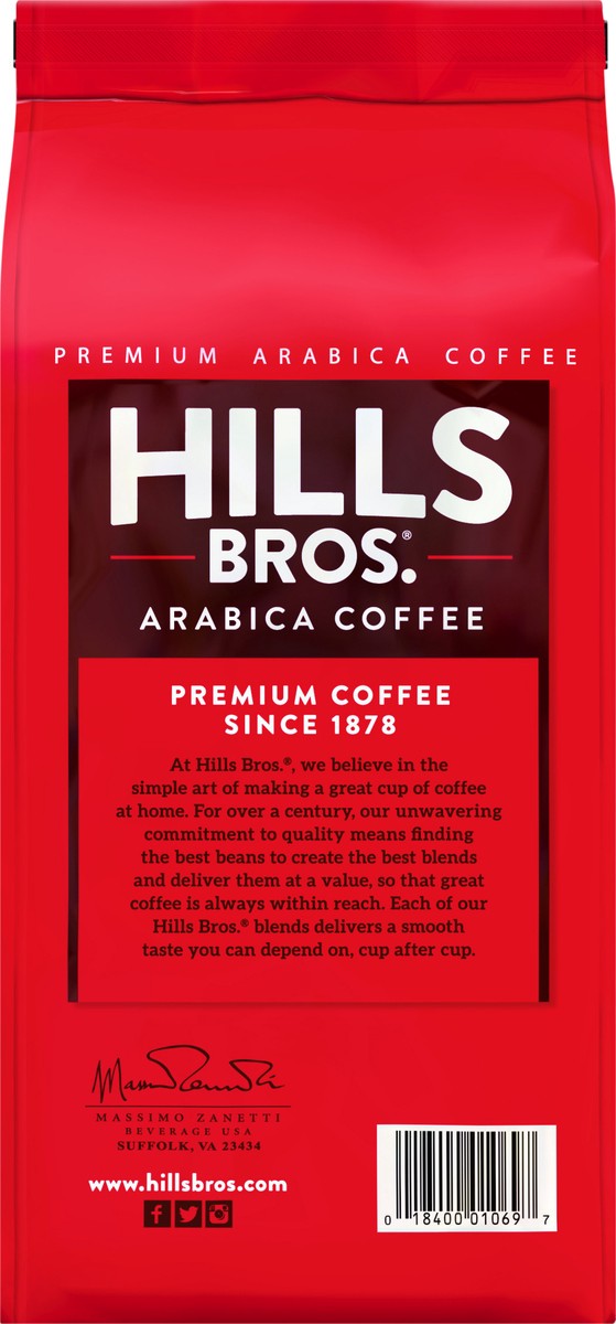 slide 3 of 11, Hills Bros. Dark Roast Whole Bean Arabica Dark Satin Coffee 32 oz, 32 oz