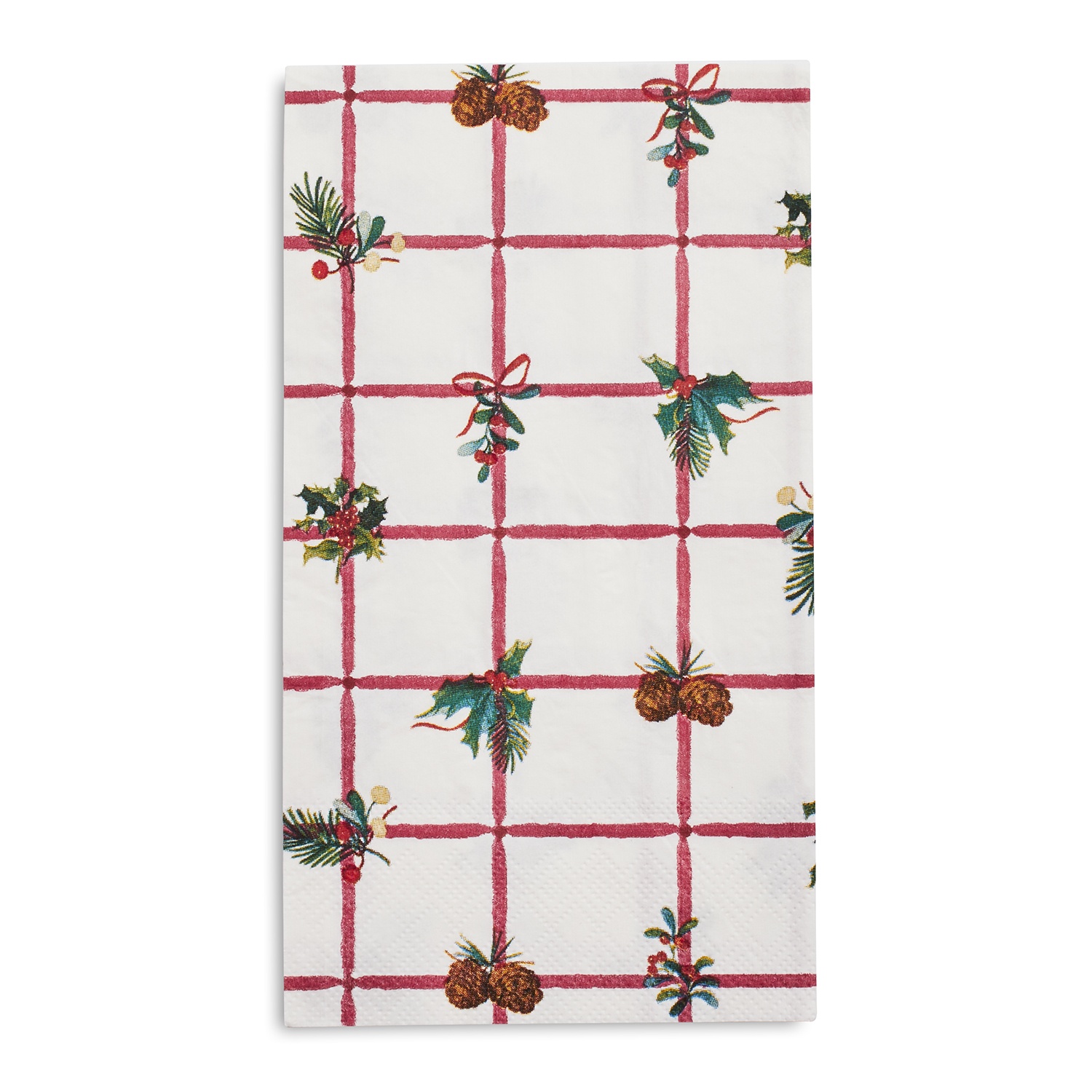 slide 1 of 1, Sur La Table Holly Grid Paper Guest Napkins, 20 ct