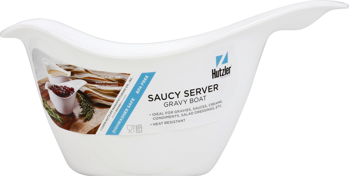 slide 2 of 4, Hutzler Saucy Server Gravy Boat - White, 1 ct