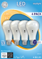 slide 1 of 1, GE LED 16-Watt (100-Watt) Daylight General Purpose Light Bulb - 4 Pack, 1 ct