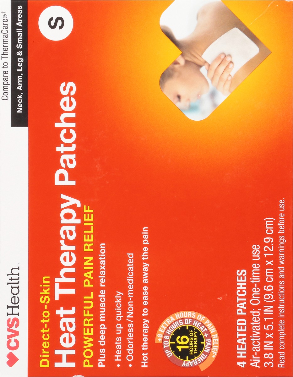 slide 9 of 15, CVS Health Heat Therapy Patches, Small, 4Ct, 1 ct
