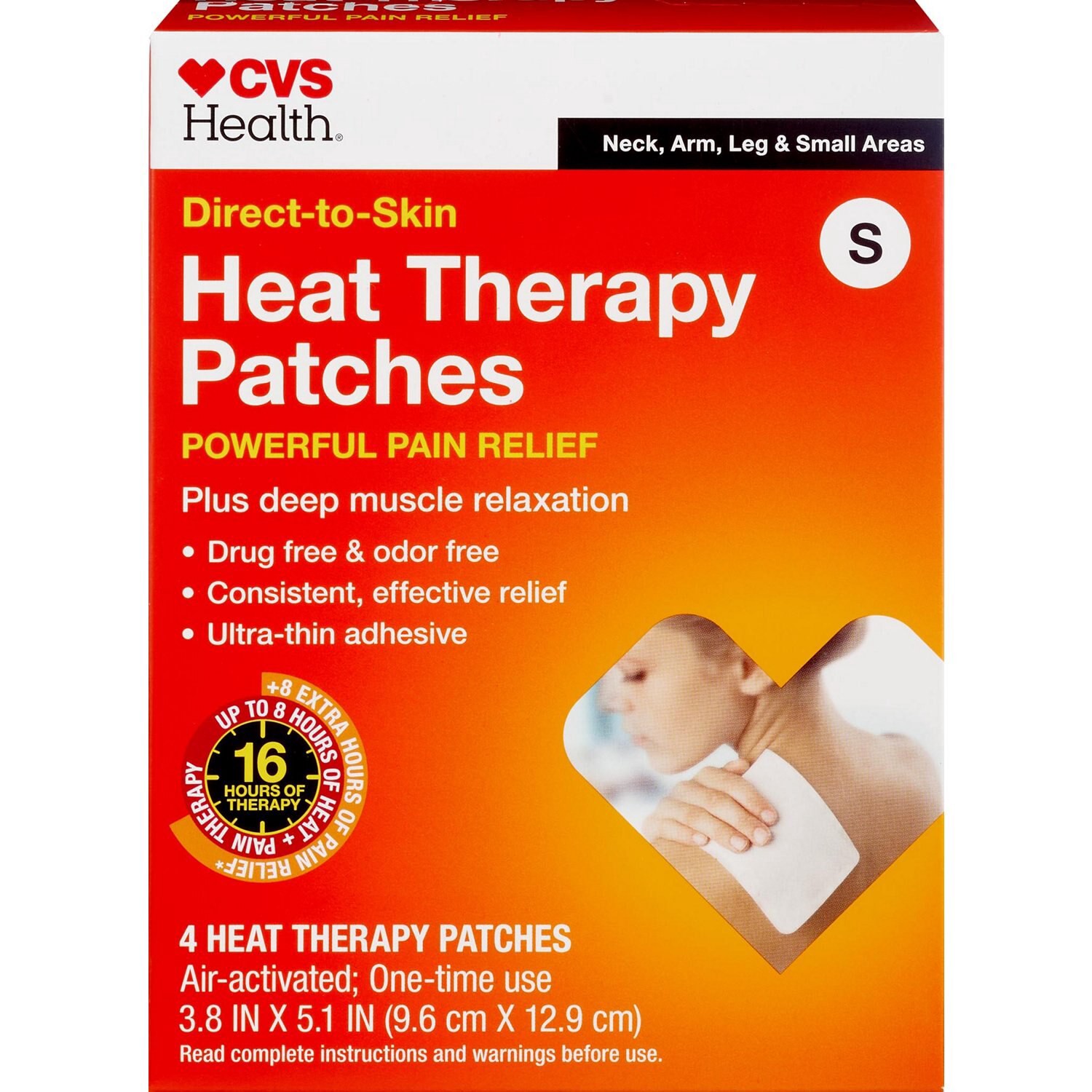 slide 1 of 15, CVS Health Heat Therapy Patches, Small, 4Ct, 1 ct
