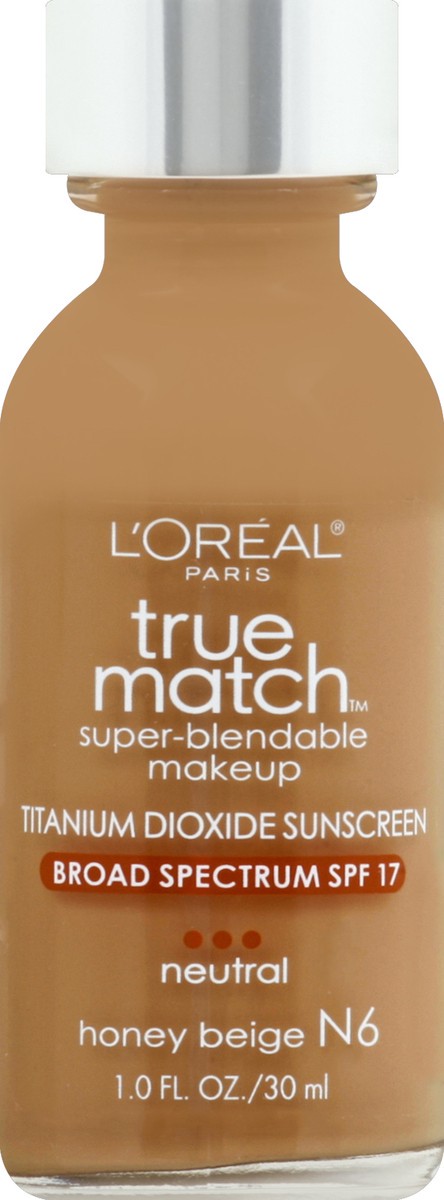 slide 5 of 7, L'Oréal L'Oreal Paris True Match Super-Blendable Foundation Makeup with SPF 17 - N4 Buff Beige - 1 fl oz, 1 fl oz