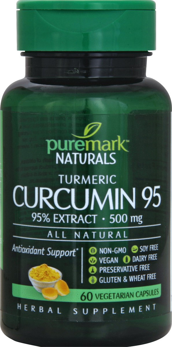 slide 1 of 3, Puremark Naturals Turmeric Curcumin 95 60 ea, 60 ct