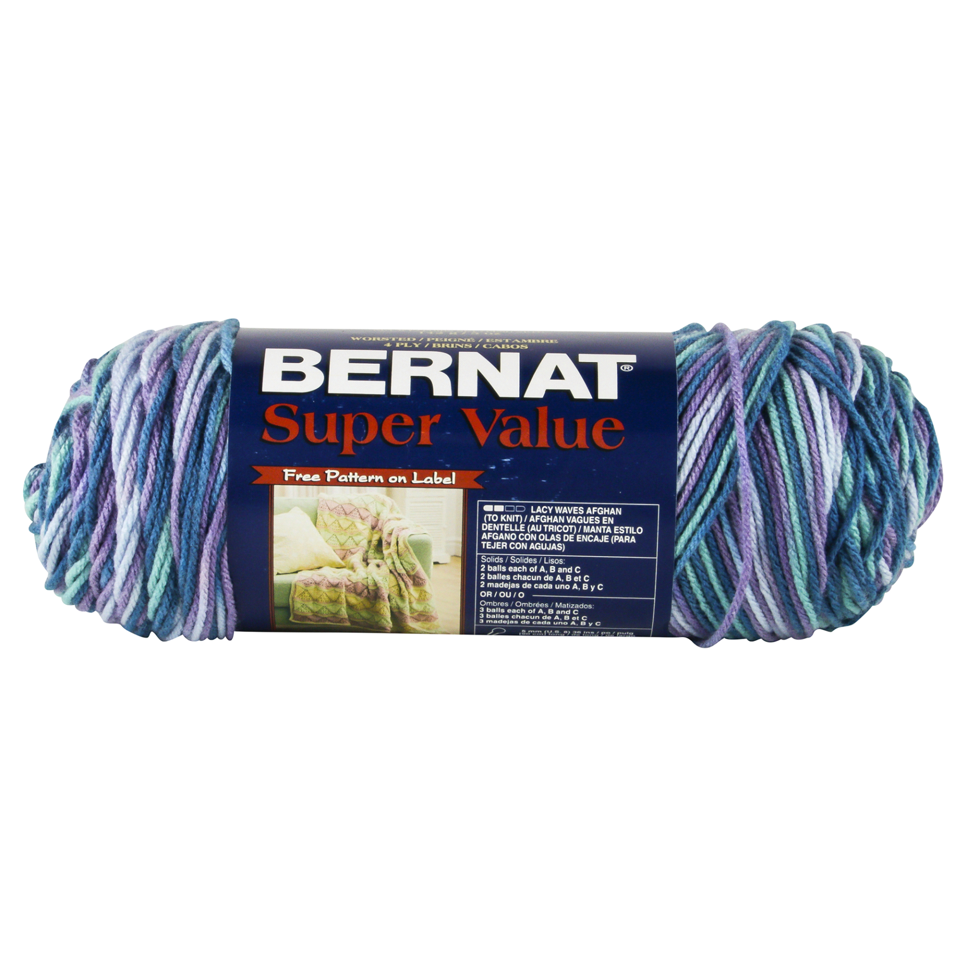 slide 1 of 3, Bernat Super Value Yarn - Luxury Ombre, 1 ct