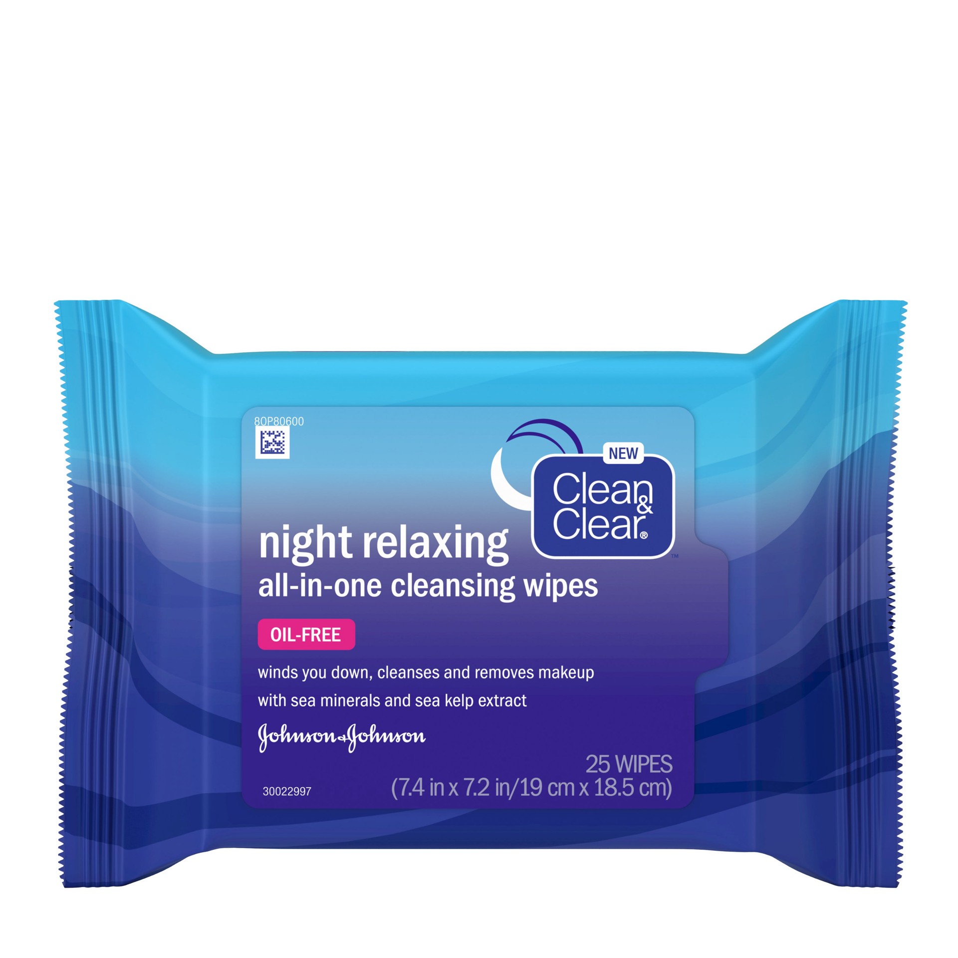 slide 1 of 7, Clean & Clear Night Relaxing All-in-One Cleansing Wipes, 25 Count, 25 ct