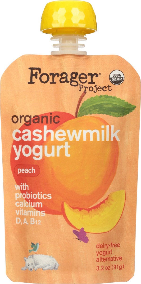 slide 2 of 13, Forager Project Yogurt Peach Cashewmilk, 3.2 oz