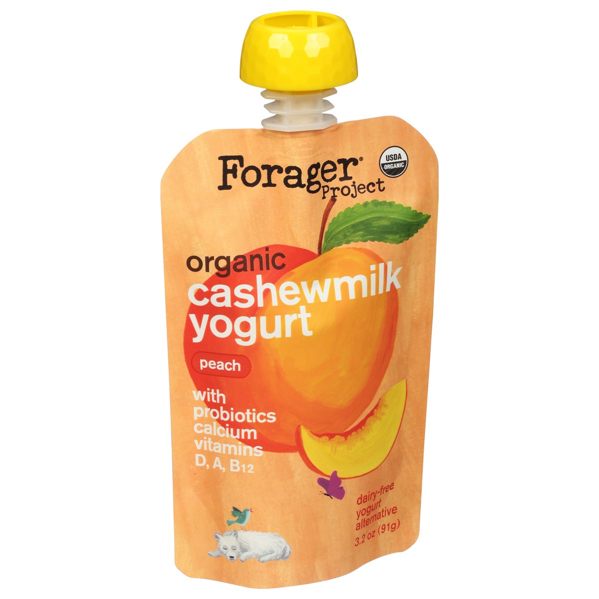 slide 13 of 13, Forager Project Yogurt Peach Cashewmilk, 3.2 oz