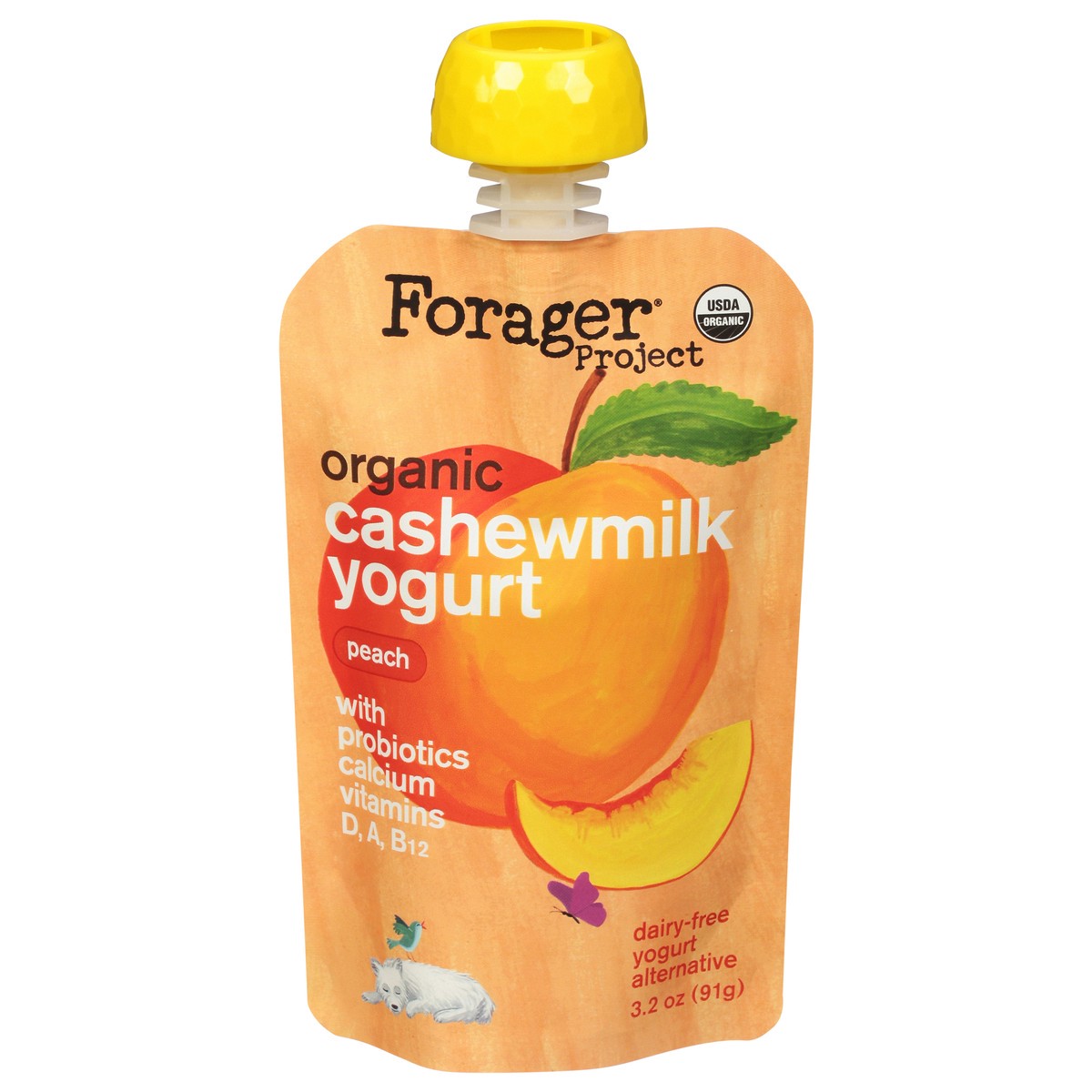 slide 1 of 13, Forager Project Yogurt Peach Cashewmilk, 3.2 oz