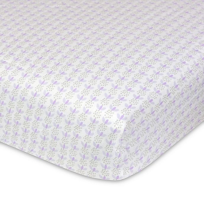 slide 1 of 4, Just Born Keepsake Royal Fruit Fitted Crib Sheet - Lilac, 1 ct