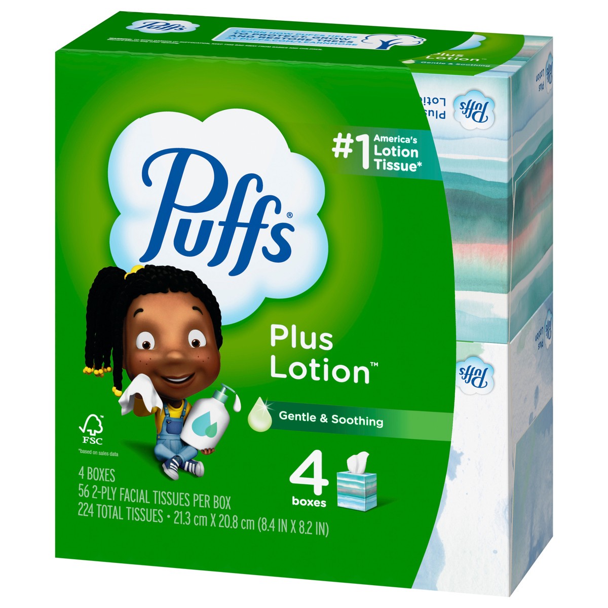 slide 3 of 5, Puffs Plus Lotion Facial Tissue, 4 ct