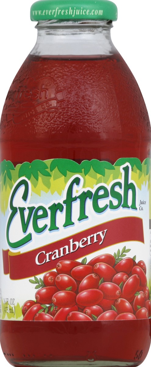 slide 4 of 4, Everfresh Cranberry Juice - All Natural, 16 fl oz