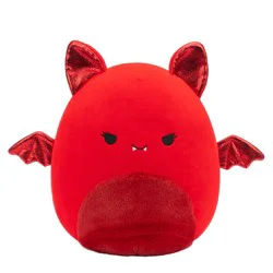 Squishmallows Winking Bat With Fuzzy Belly & Metallic Crackle Wings - Red