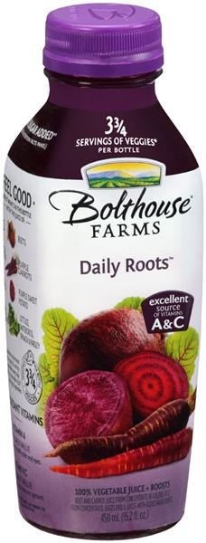 slide 1 of 1, Bolthouse Farms Daily Roots 100% Vegetable Juice, 15.2 oz