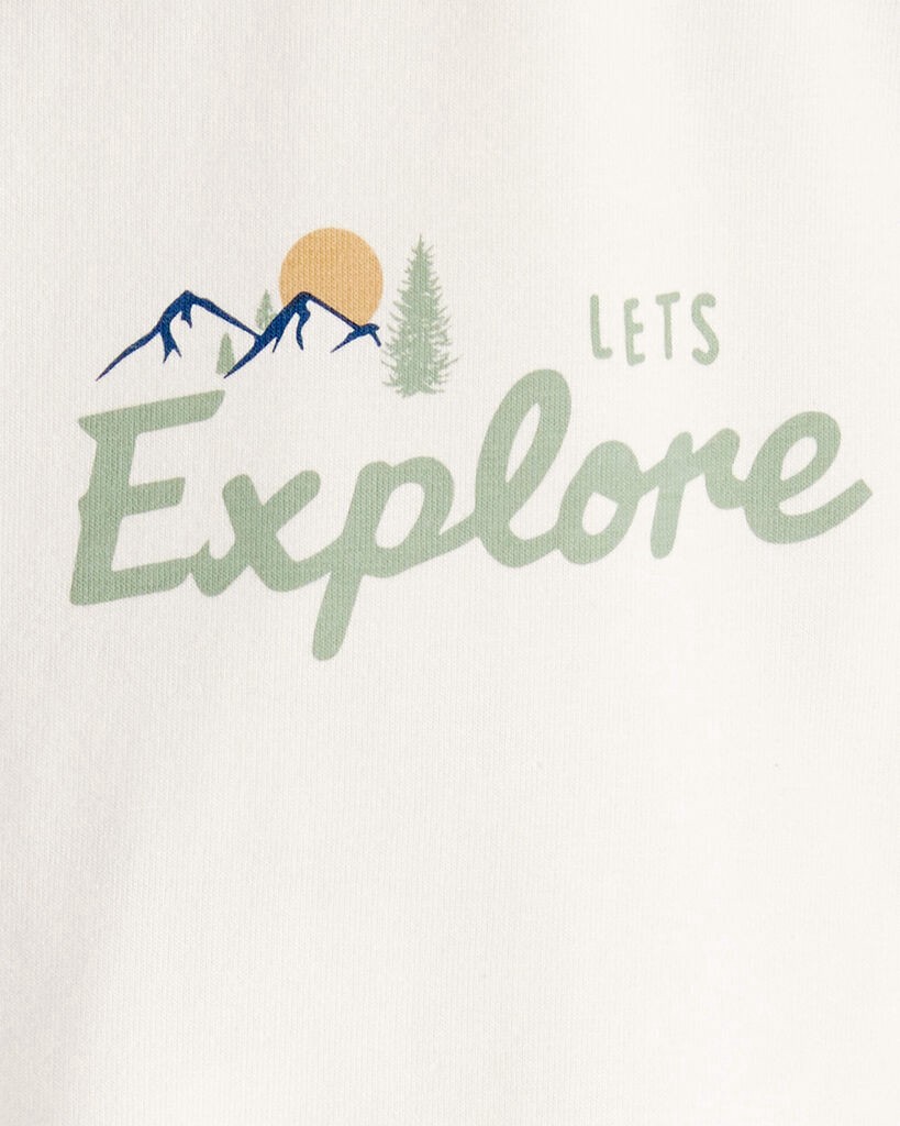 slide 4 of 5, Littleplanet Toddler Organic Cotton Let's Explore Long-Sleeve Tee Whitecap, Moss Green 4T, 1 ct