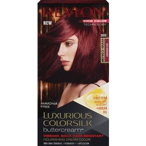 slide 1 of 1, Revlon Luxurious Colorsilk Buttercream Hair Color, Rich Burgundy, 1 ct