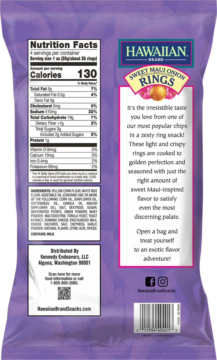 slide 3 of 11, Hawaiian 4 oz Hawaiian Sweet Maui Onion Rings, 4 oz