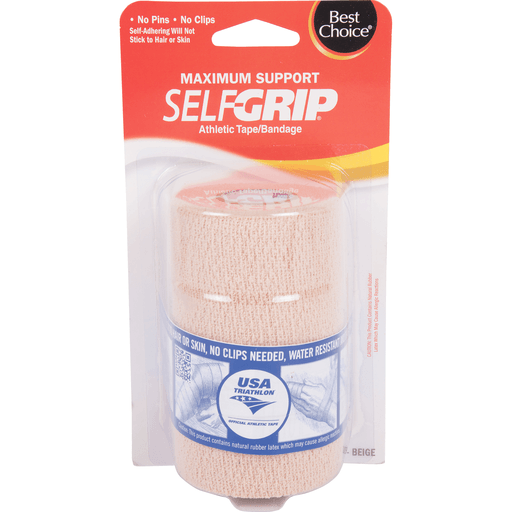 slide 1 of 1, Best Choice Maximum Support Self Grip Athletic Tape Bandage, 1 ct