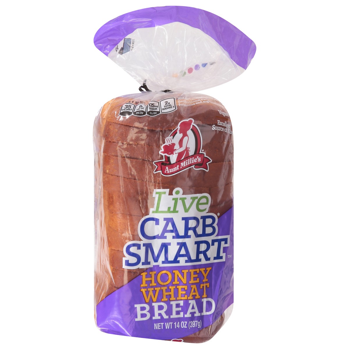 slide 6 of 9, Aunt Millie's Live Carb Smart Honey Wheat Bread 14 oz, 14 oz