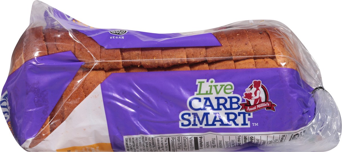 slide 8 of 9, Aunt Millie's Live Carb Smart Honey Wheat Bread 14 oz, 14 oz
