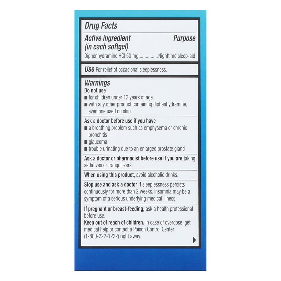slide 2 of 5, Walgreens Wal-Som Maximum Strength Nighttime Sleep Aid Softgels (Max 3), 60 ct