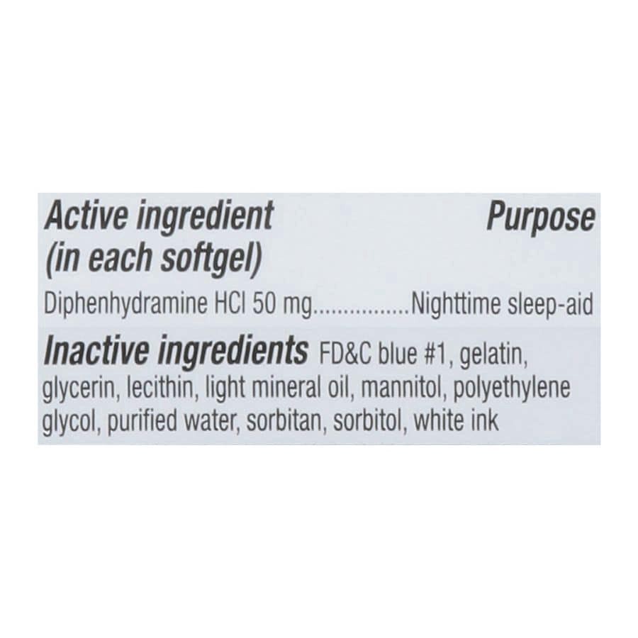 slide 5 of 5, Walgreens Wal-Som Maximum Strength Nighttime Sleep Aid Softgels (Max 3), 60 ct
