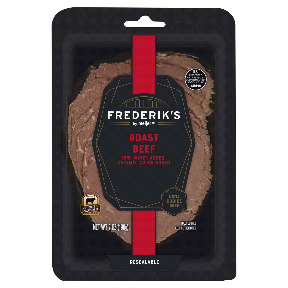 slide 1 of 5, FREDERIKS BY MEIJER Frederik's by Meijer Seasoned Roast Beef, 7 oz, 7 oz
