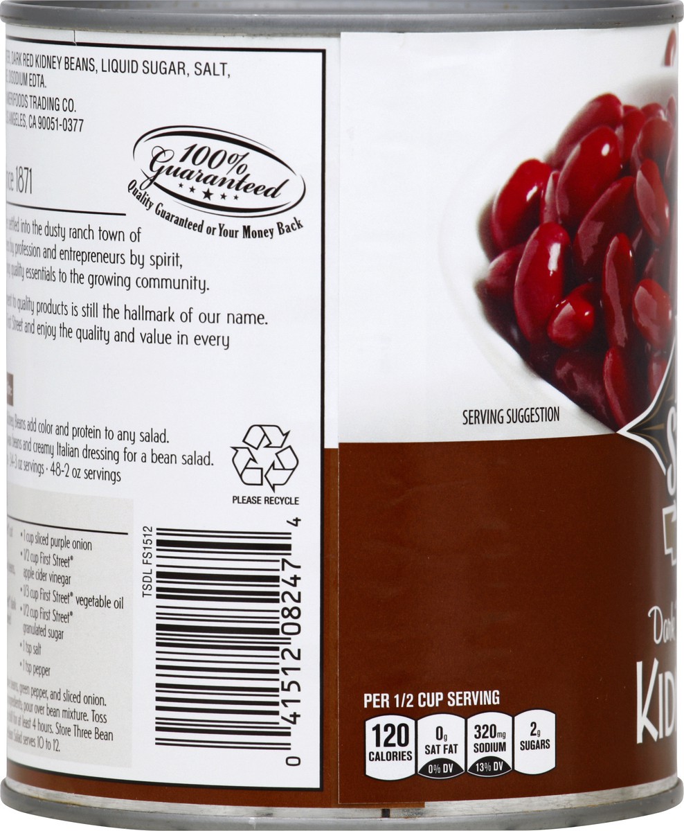 slide 4 of 6, First Street Dark Red Kidney Beans, 30 oz