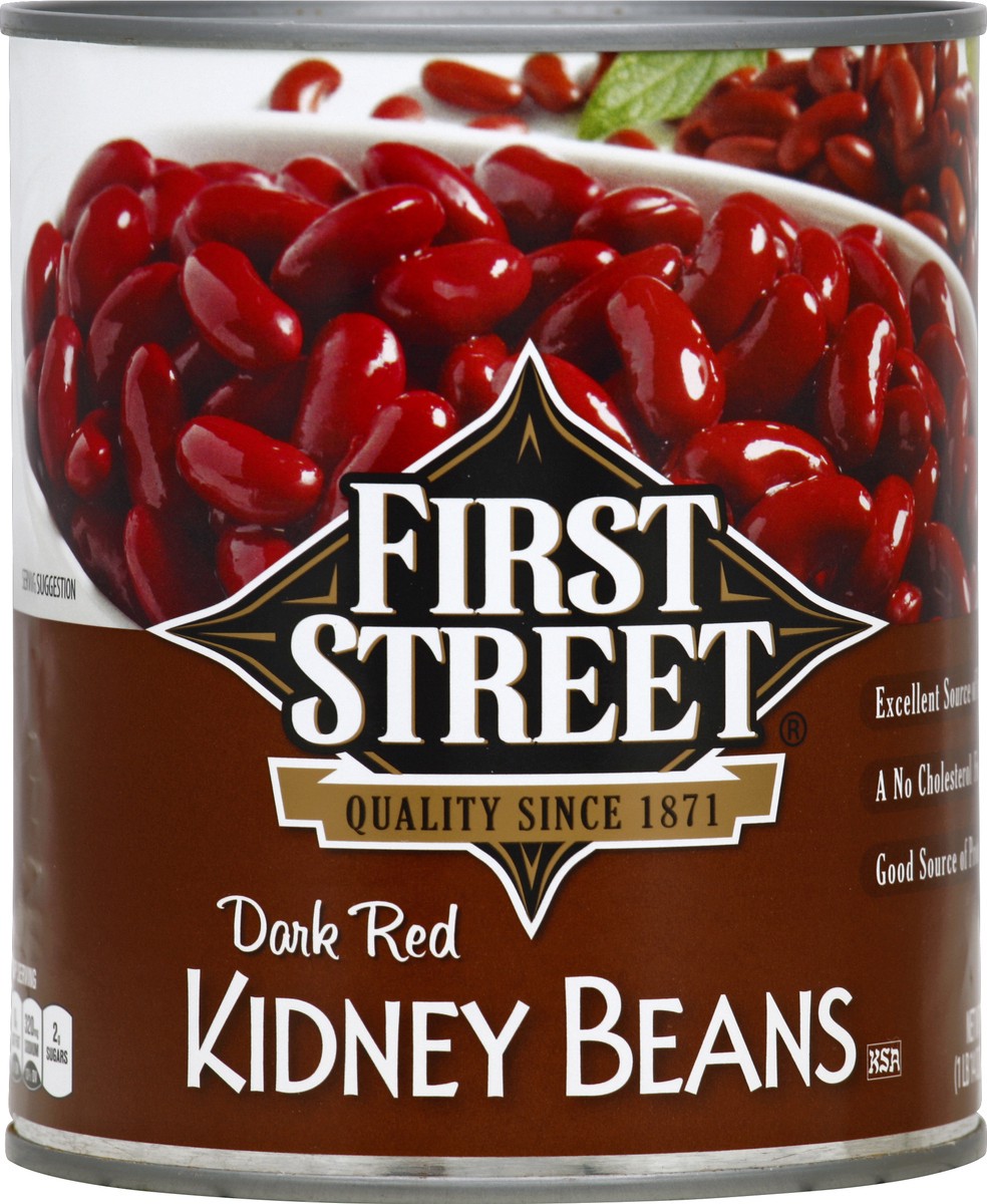 slide 6 of 6, First Street Dark Red Kidney Beans, 30 oz