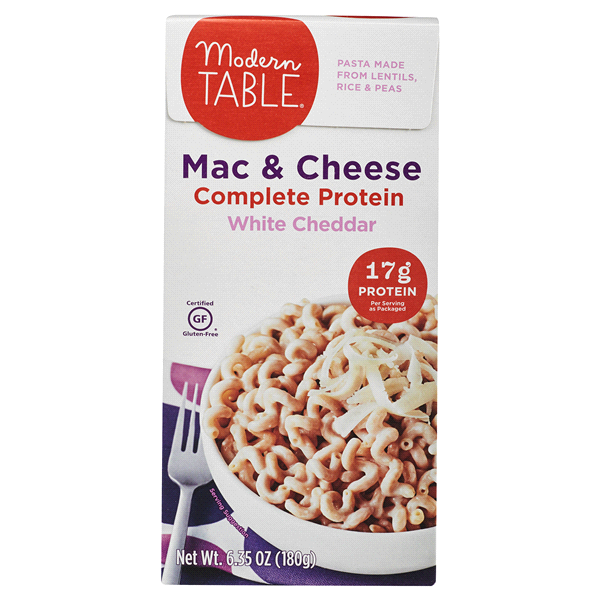 slide 1 of 1, Modern Table White Cheddar Complete Protein Mac & Cheese, 6.35 oz