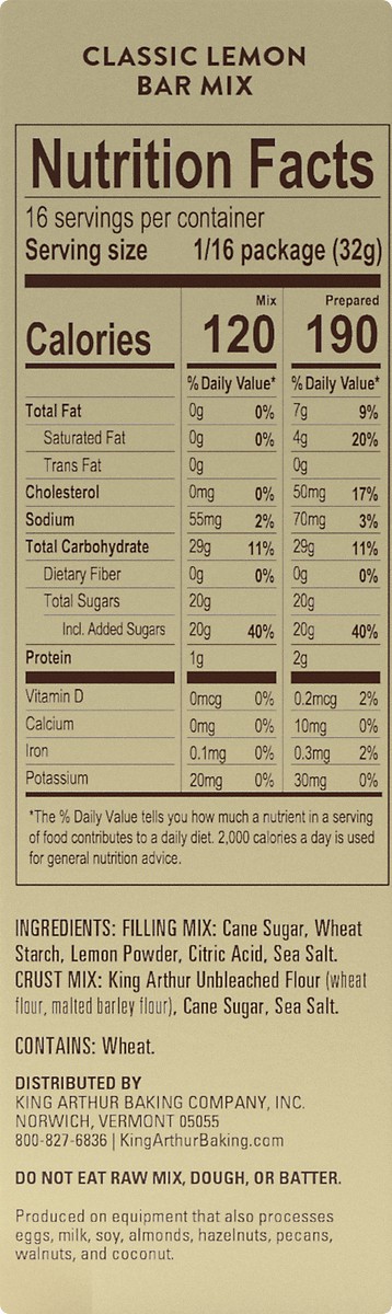 slide 4 of 9, King Arthur Baking Essential Goodness Classic Lemon Bar Mix 18 oz, 18 oz