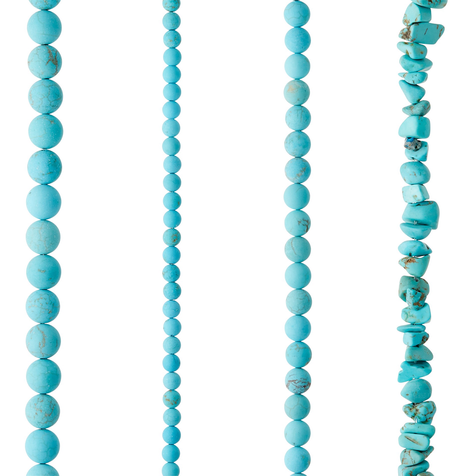 slide 3 of 3, Turquoise-Dyed Howlite Beads Value Pack By Bead Landing, 28 in