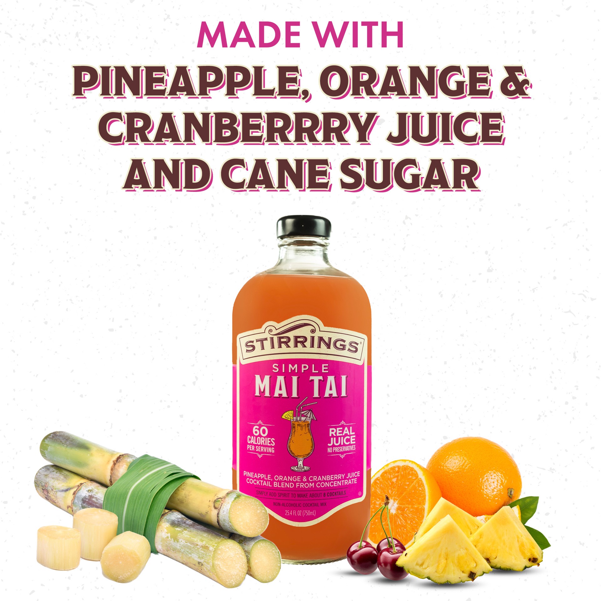 slide 2 of 2, Stirrings Mai Tai Cocktail Mix, 750ml, 25.4 fl oz