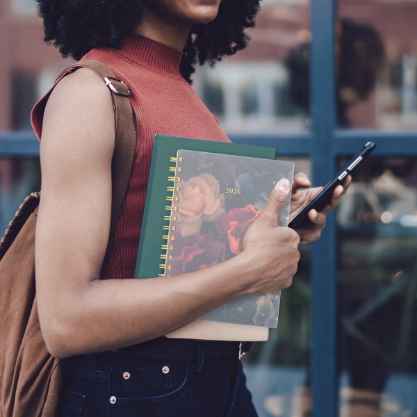 slide 10 of 10, Cambridge® Midnight Garden 2026 Weekly Monthly Planner, Small, 5 1/2"" x 8 1/2"", 1 ct