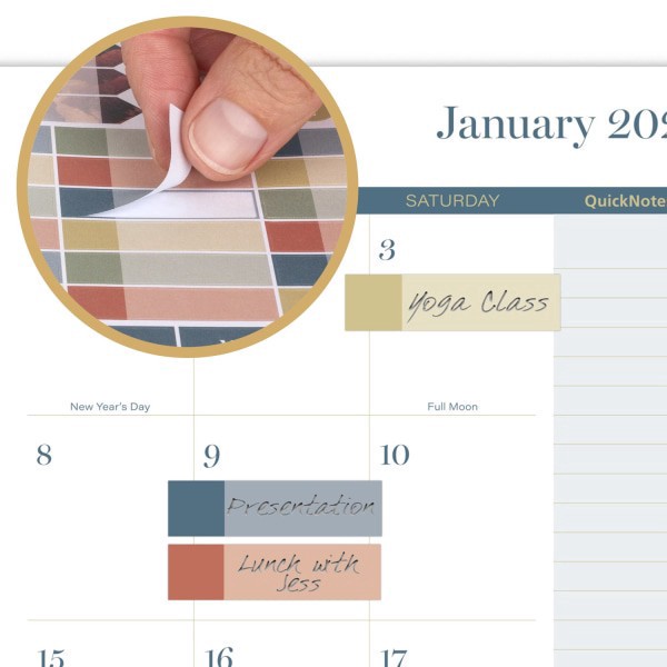 slide 6 of 10, Cambridge® Midnight Garden 2026 Weekly Monthly Planner, Small, 5 1/2"" x 8 1/2"", 1 ct