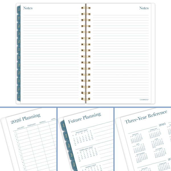 slide 9 of 10, Cambridge® Midnight Garden 2026 Weekly Monthly Planner, Small, 5 1/2"" x 8 1/2"", 1 ct