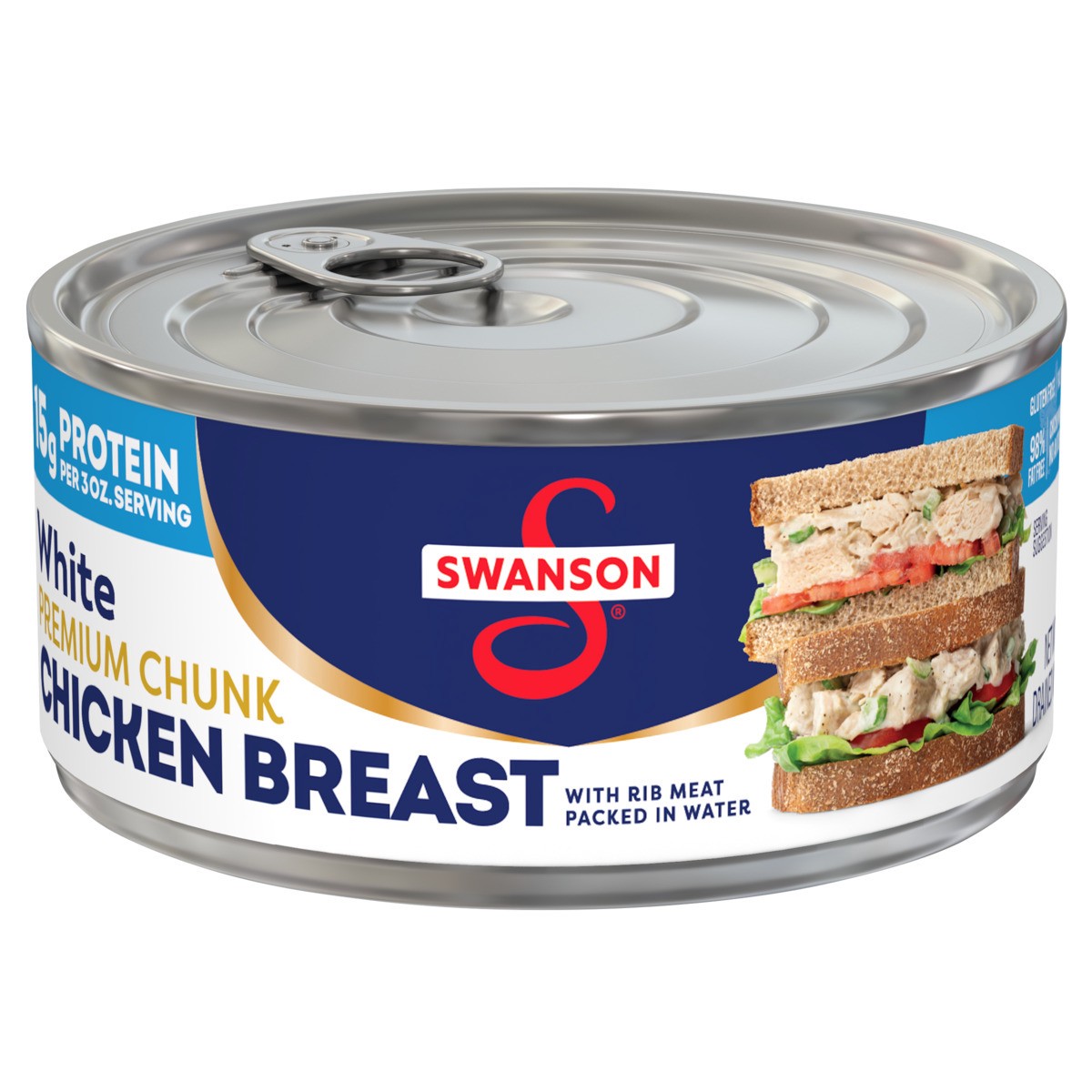 slide 1 of 11, Swanson White Premium Chunk Canned Chicken Breast in Water, 9.75 OZ Can, 9.750 oz