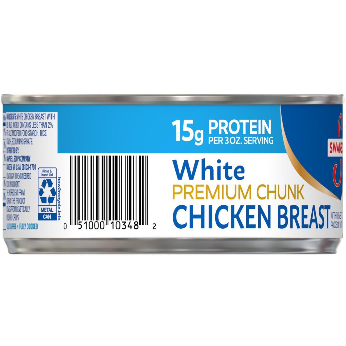 slide 9 of 11, Swanson White Premium Chunk Canned Chicken Breast in Water, 9.75 OZ Can, 9.75 oz