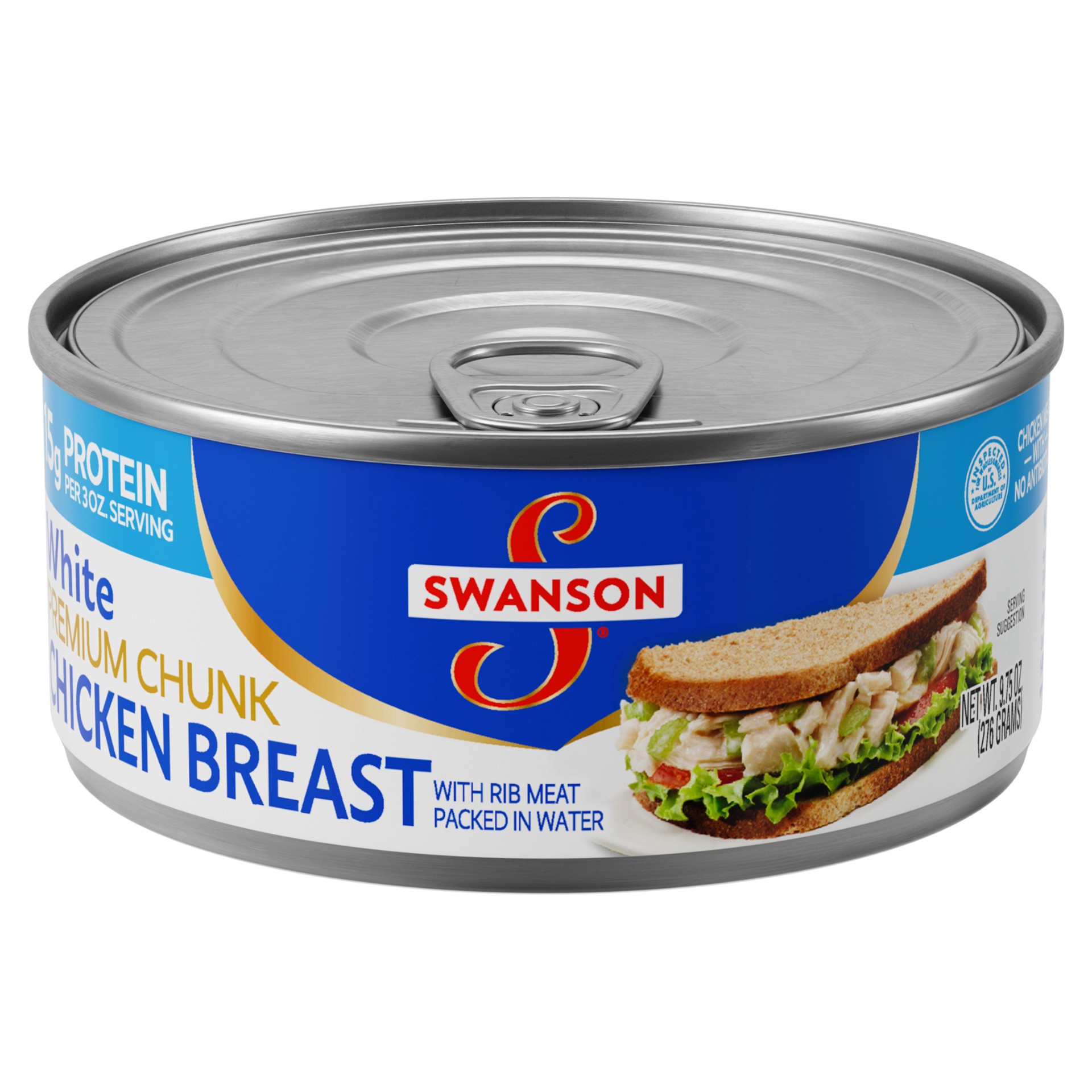 slide 1 of 11, Swanson White Premium Chunk Canned Chicken Breast in Water, 9.75 OZ Can, 9.75 oz