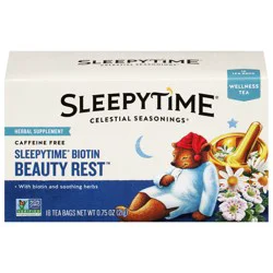 Celestial Seasonings Sleepytime Biotin Beauty Rest Wellness Tea, 18 Tea Bags