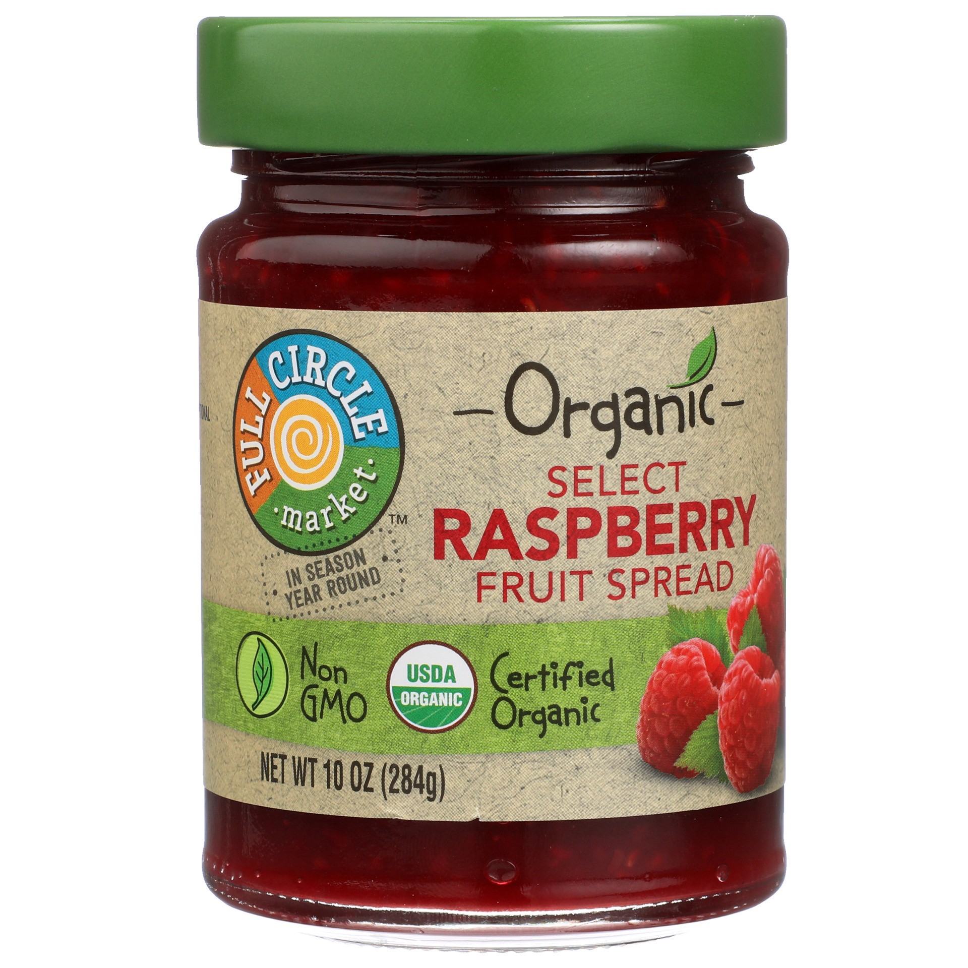 slide 1 of 6, Full Circle Market Organic Raspberry Fruit Spread, 10 oz