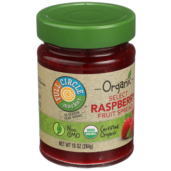 slide 1 of 6, Full Circle Market Organic Raspberry Fruit Spread, 10 oz
